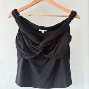 Reformation Black Off-Shoulder Top